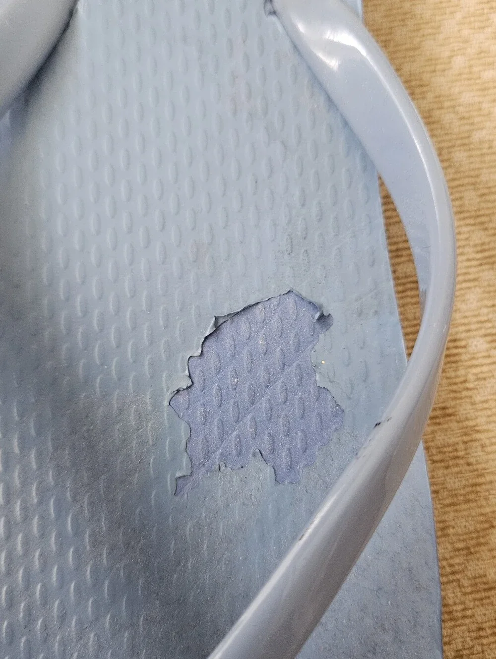 Tory Burch Sky Blue Patent  Flip Flops with Gold Logo